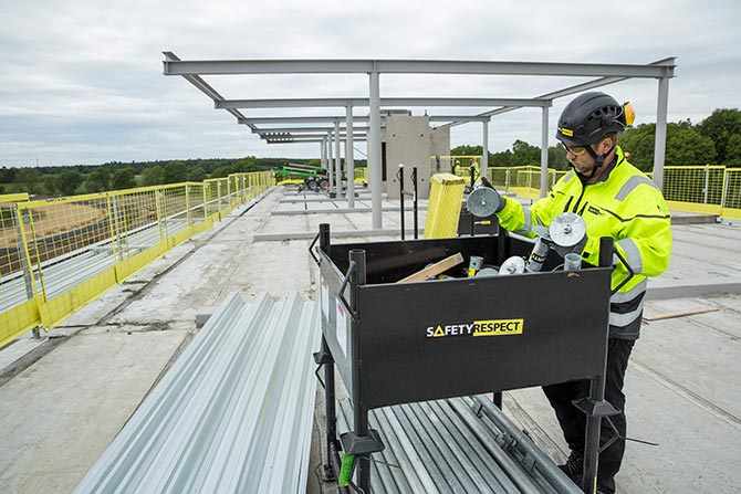 Pallekasse fallsikring byggeplass