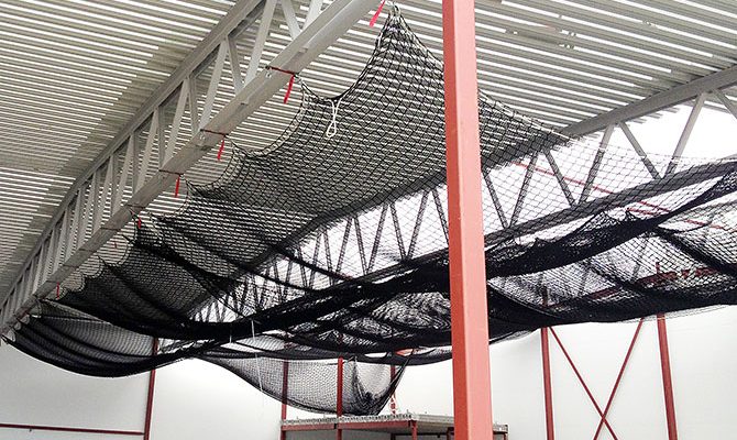 Fallsikringsnett mykt for byggeplasser