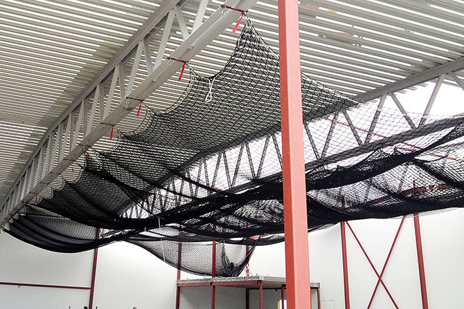 Fallsikringsnett mykt for byggeplasser