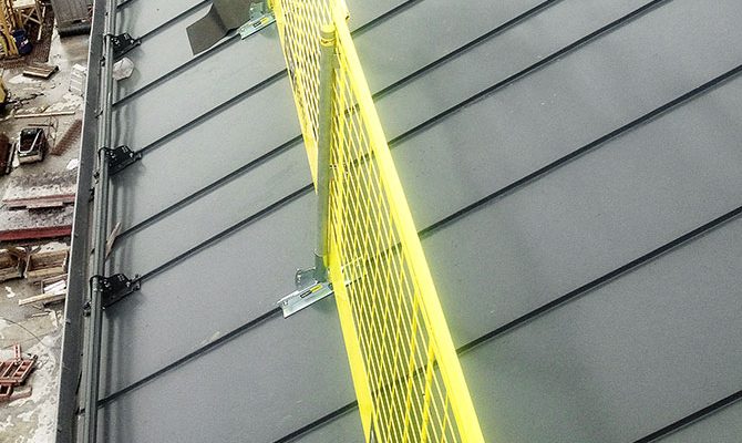 Platefalsfeste fallsikring platetak med dobbelfals