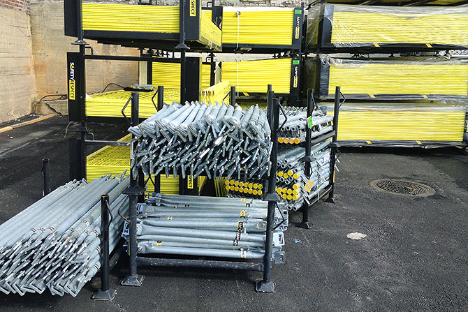 Transport og lagring fallsikringsnett